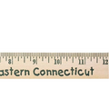 12" Natural Finish Flat Wood Ruler (Spot Color)